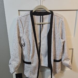 Maurices Black and White Open-Front Blazer